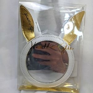 Kendall+Kylie bunny compact mirror white gold